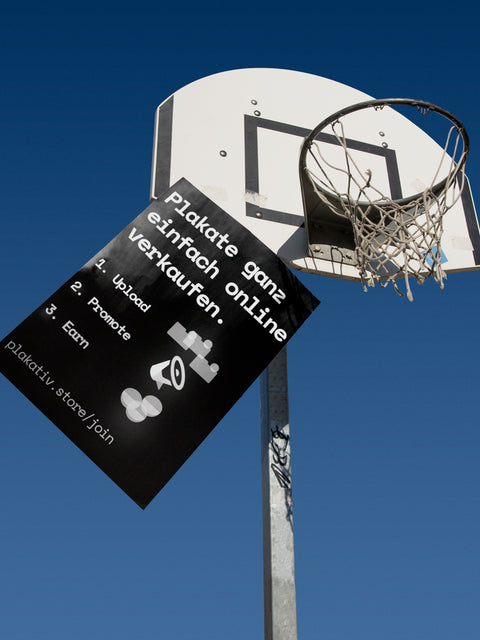Basketballkorb, Als Künstler online Geld verdienen, Plakate online Verkaufen, Schweiz