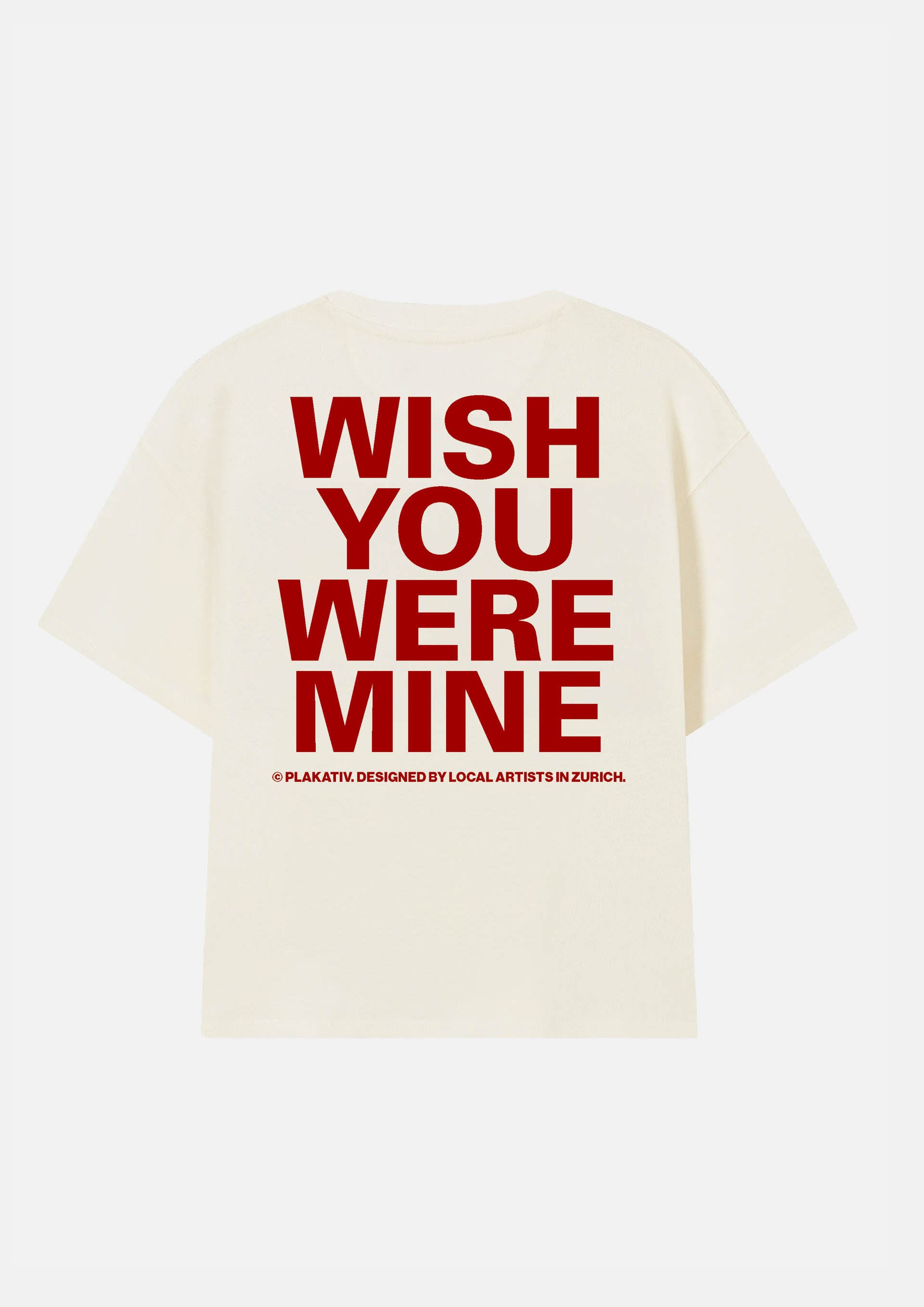 «Wish you were mine» Backprint Heavy weight tee White