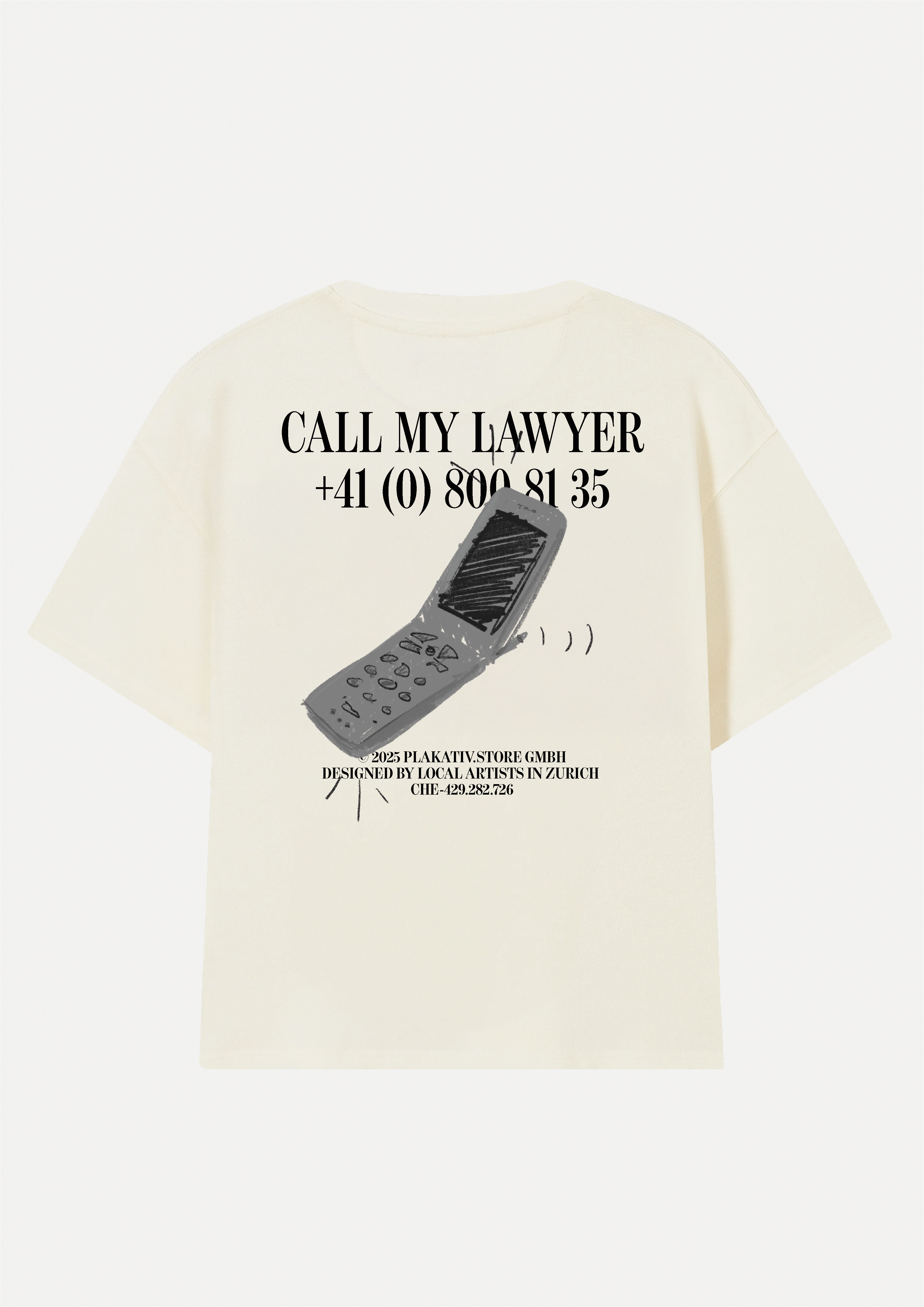 «Call my Lawyer» Backprint Heavy weight tee