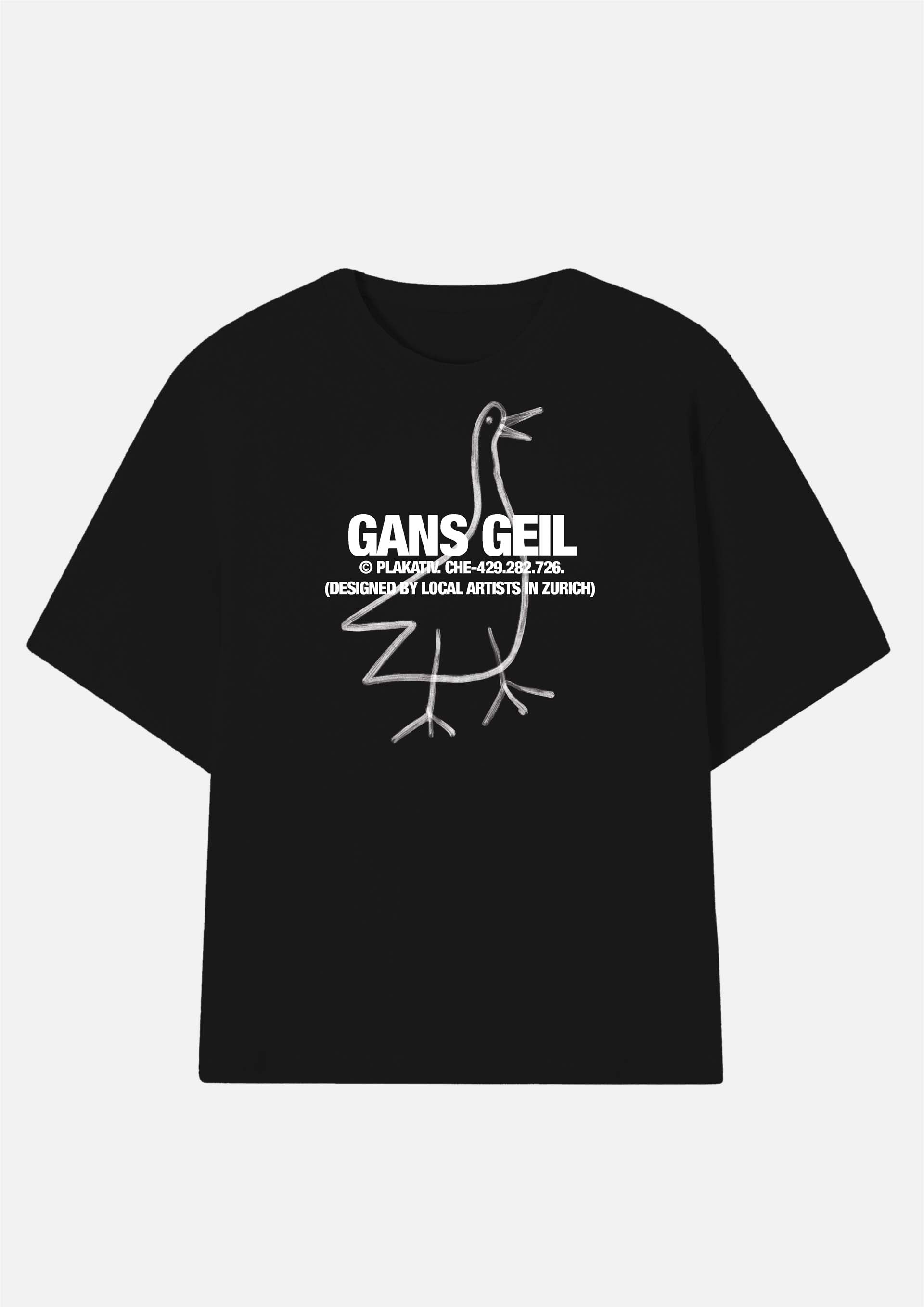 «Gans Geil» Backprint Heavy weight tee 2025 Black