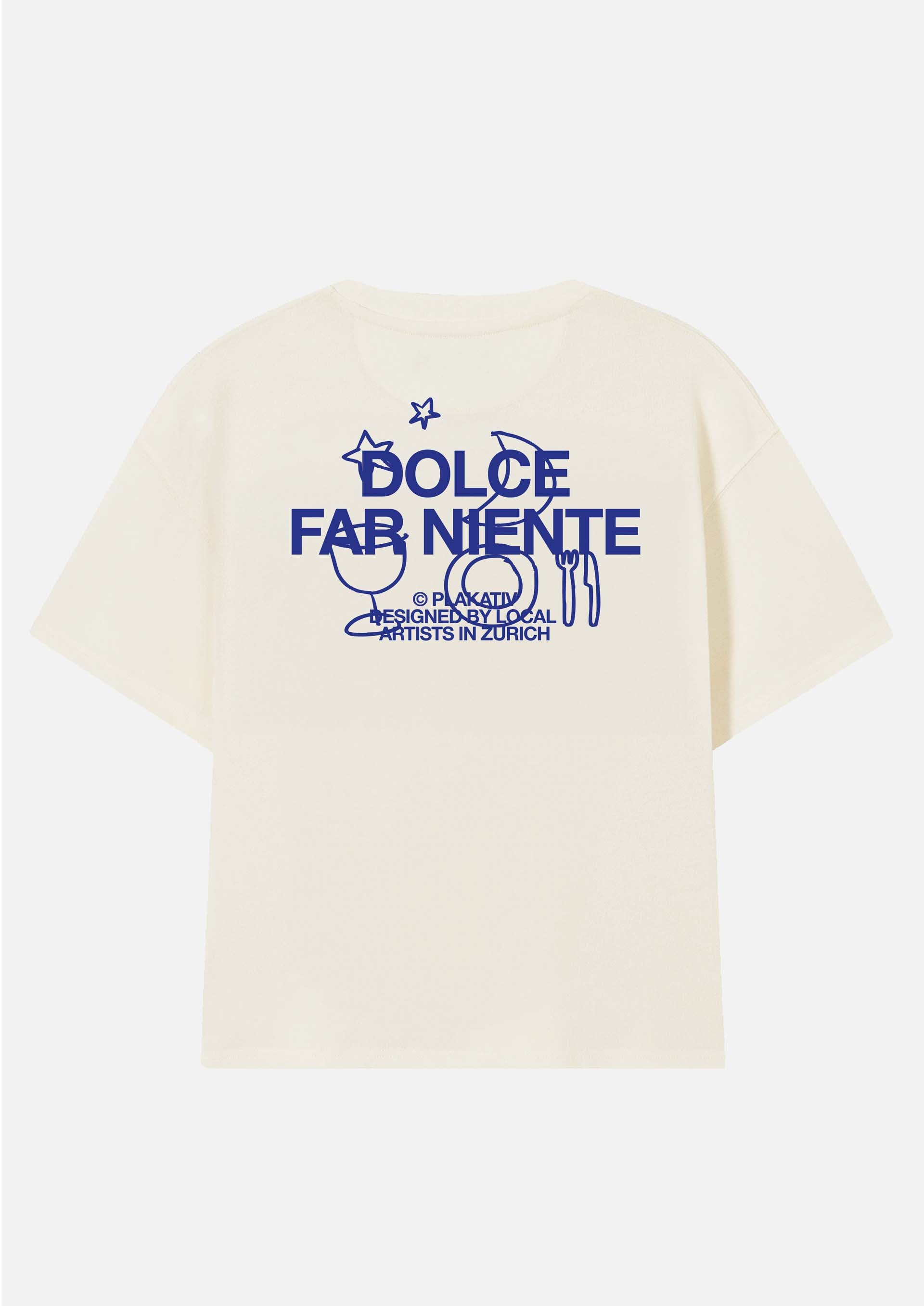 «Dolce Far Niente» Backprint Heavy weight tee White