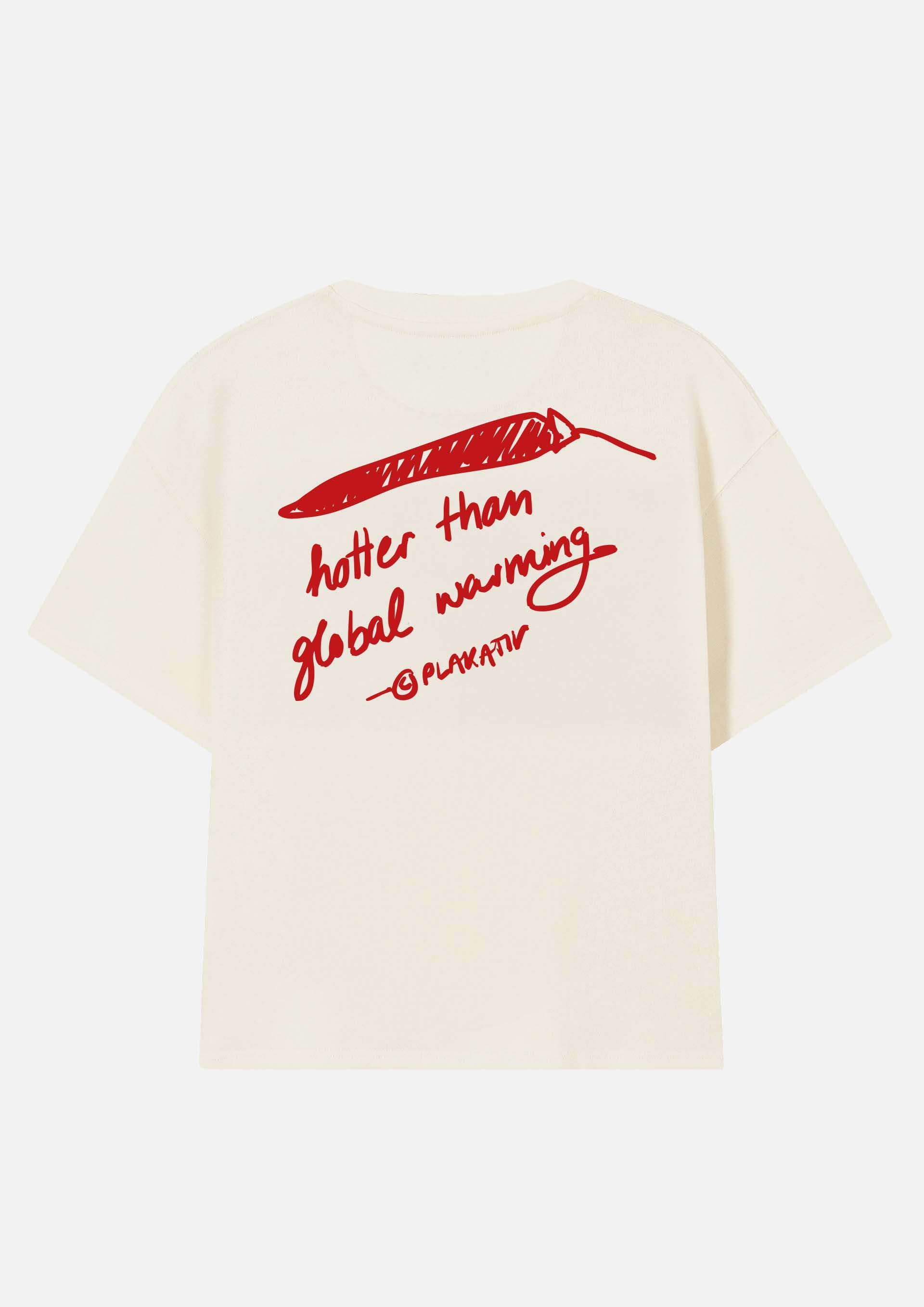«Hotter than Global Warming» Backprint Heavy weight tee White