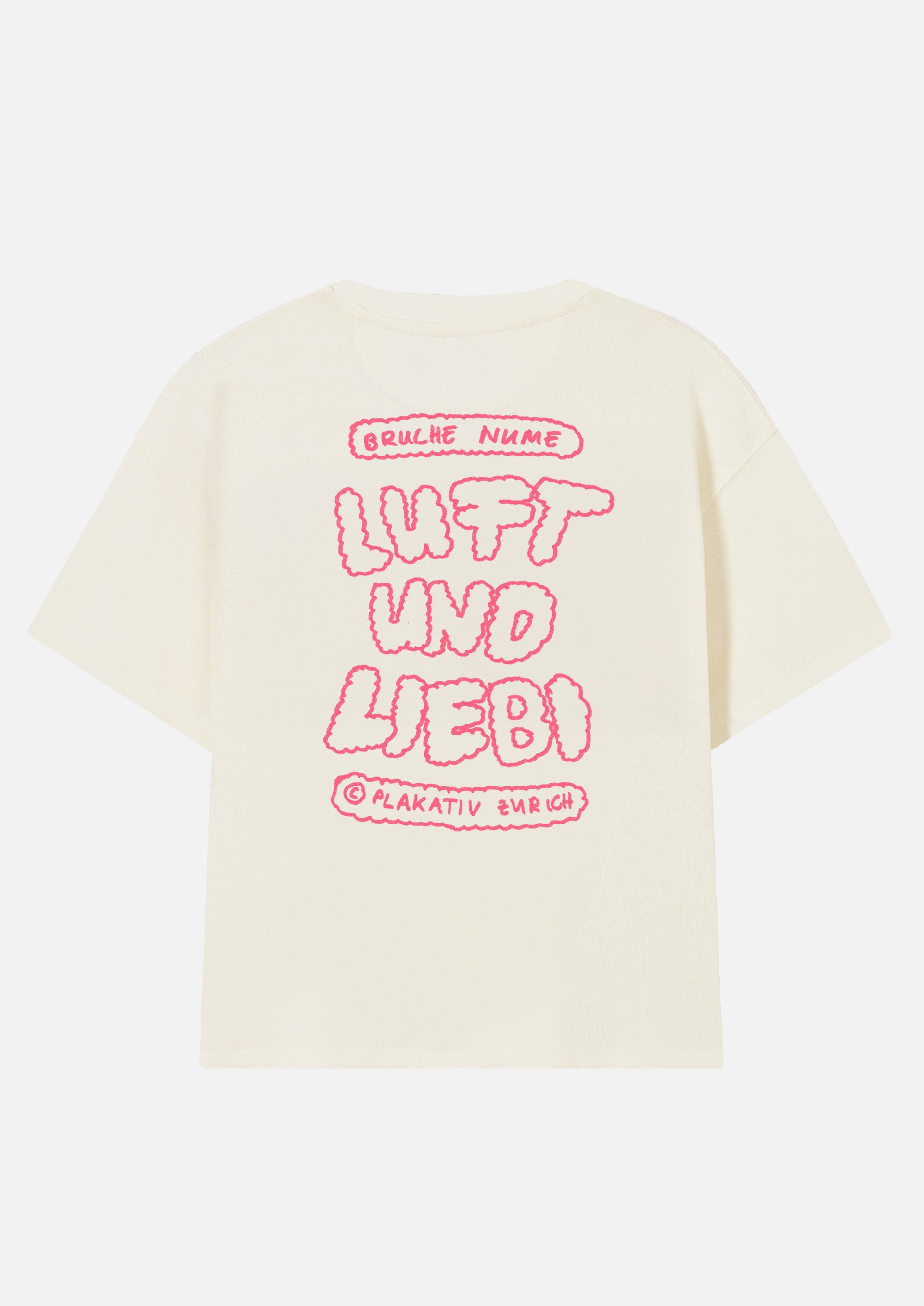 «Luft und Liebi» Backprint Heavy weight tee White
