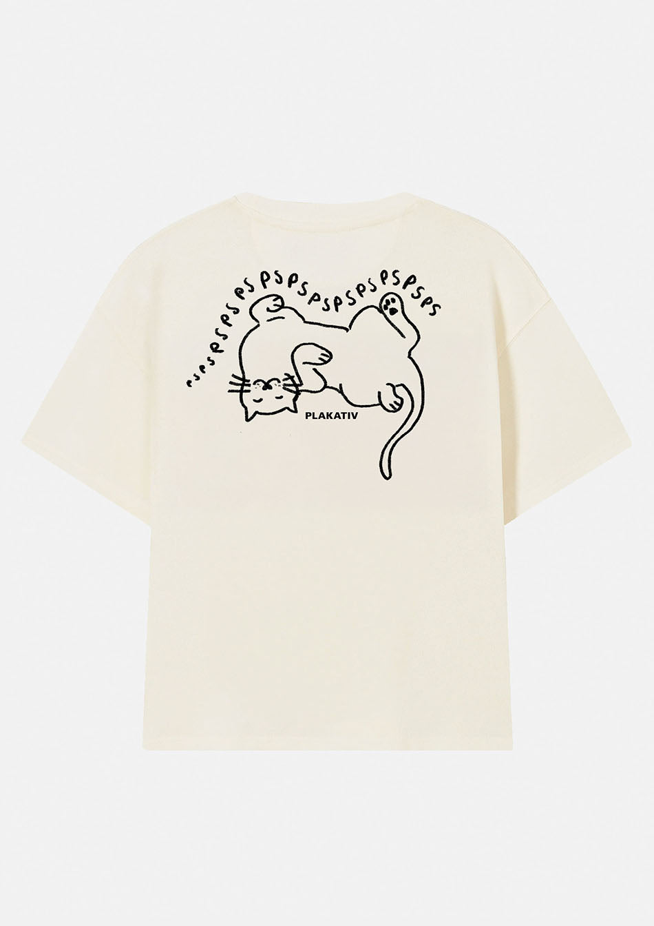 «pspspsps» Backprint Heavy weight tee White