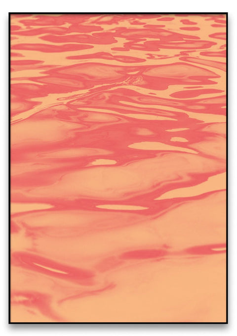 Ein rotes Meer 03 Fotografie mit Wellen in einer flüssigkeitsähnlichen Oberfläche.