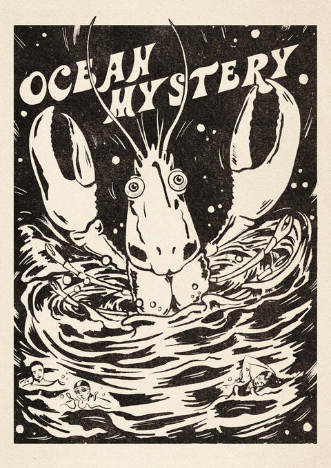 OceanMystery humorvolle Illustration Cover Art.