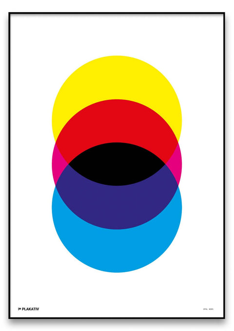Ein Poster mit einem bunten Kreis in der Mitte, das opal001 im Grafik Design präsentiert.