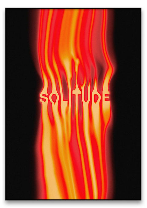 Ein Poster mit dem Wort Solitude darauf.