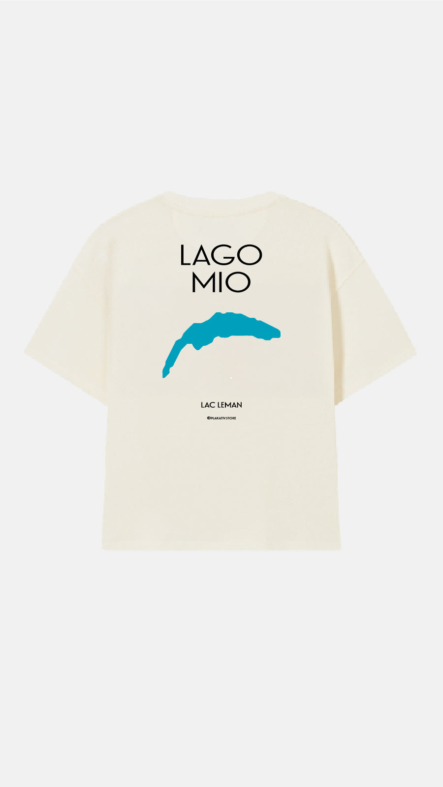 «LAGO MIO - LAC LEMAN» Backprint Heavy weight tee White