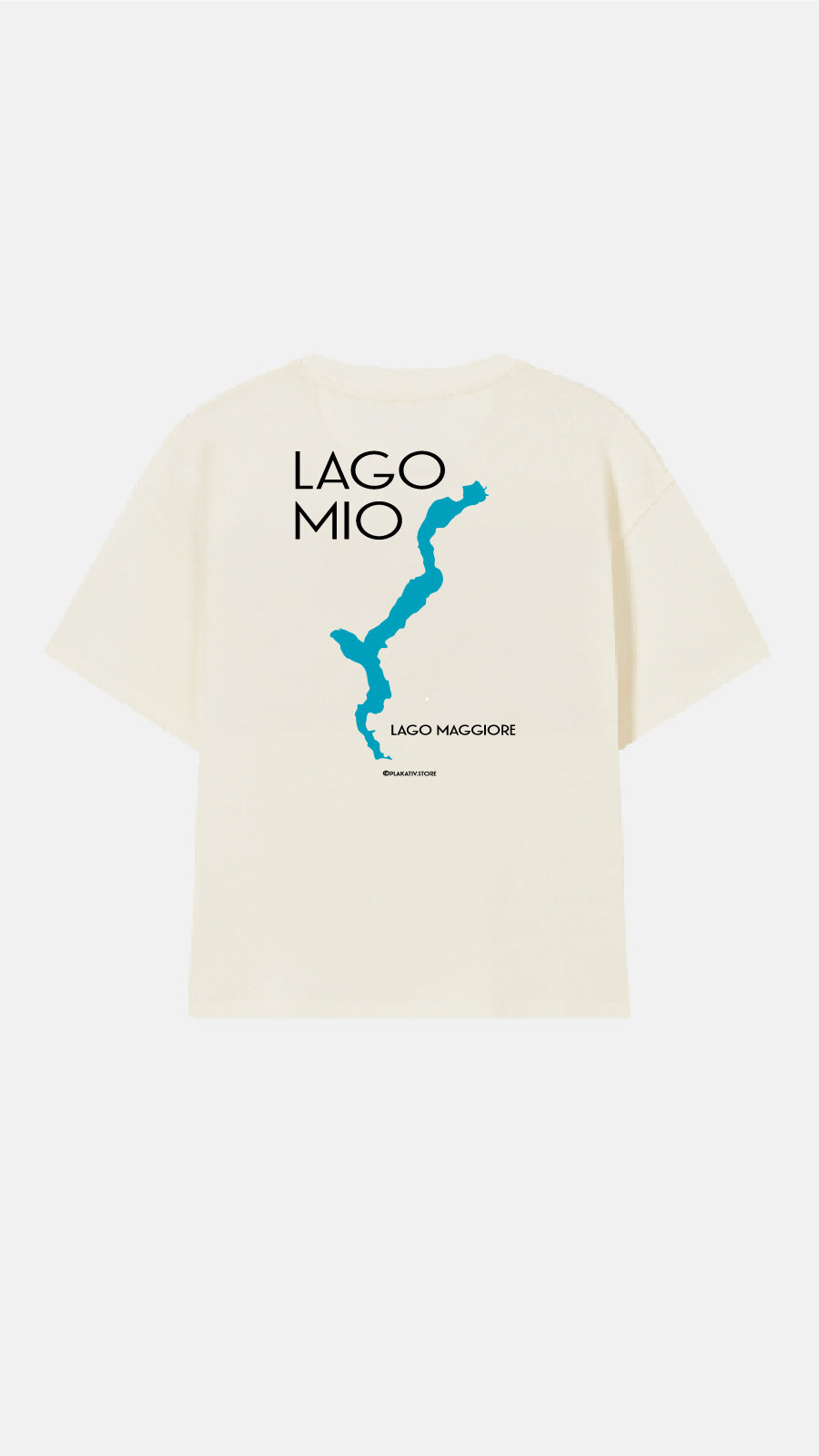 «LAGO MIO - LAGO MAGGIORE» Backprint Heavy weight tee White