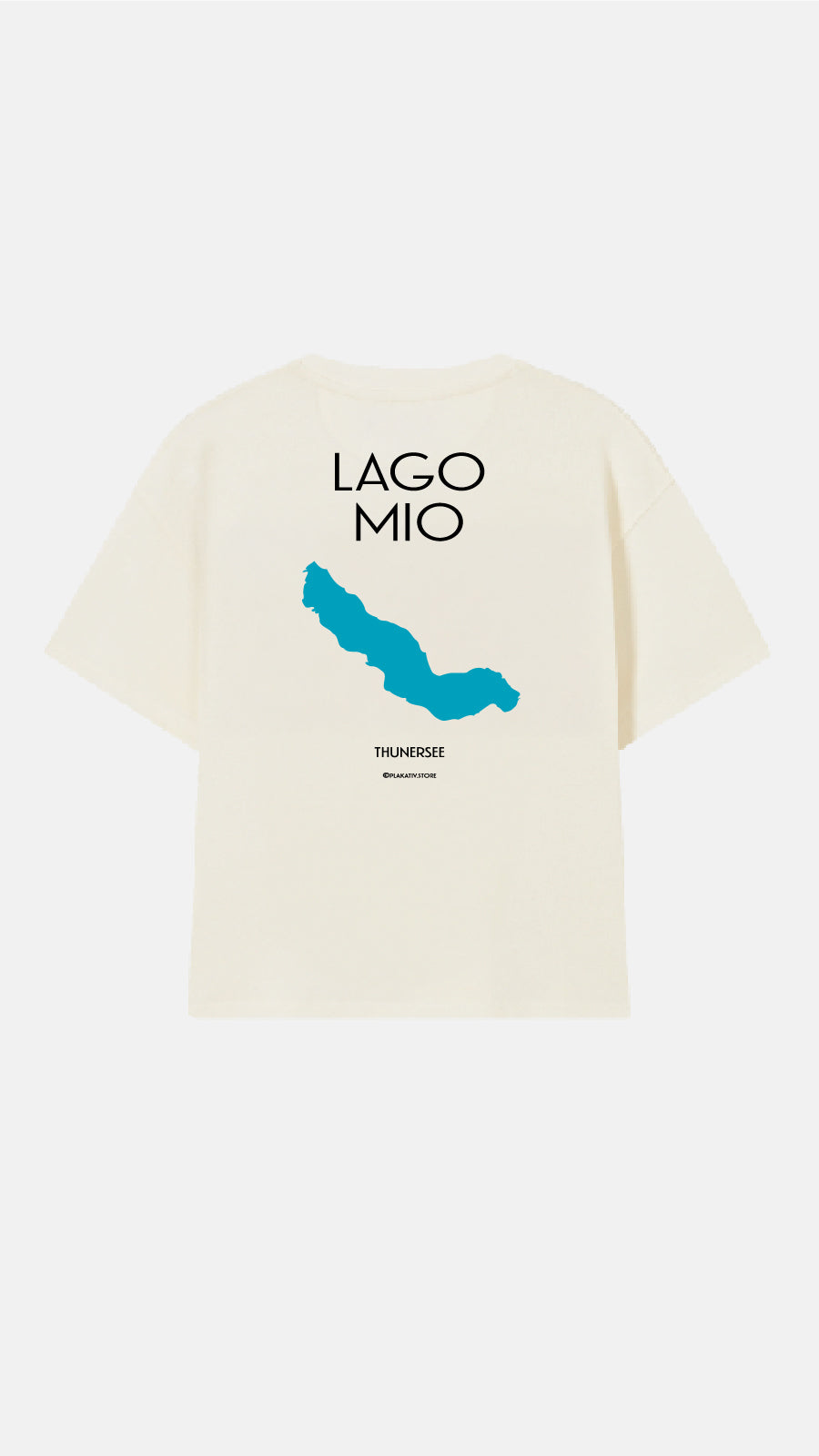 «LAGO MIO - THUNERSEE» Backprint Heavy weight tee White
