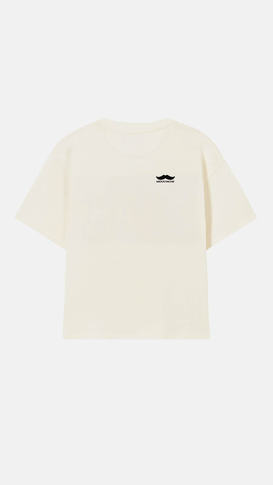 «MOUSTACHE» Stickerei Heavy weight tee White