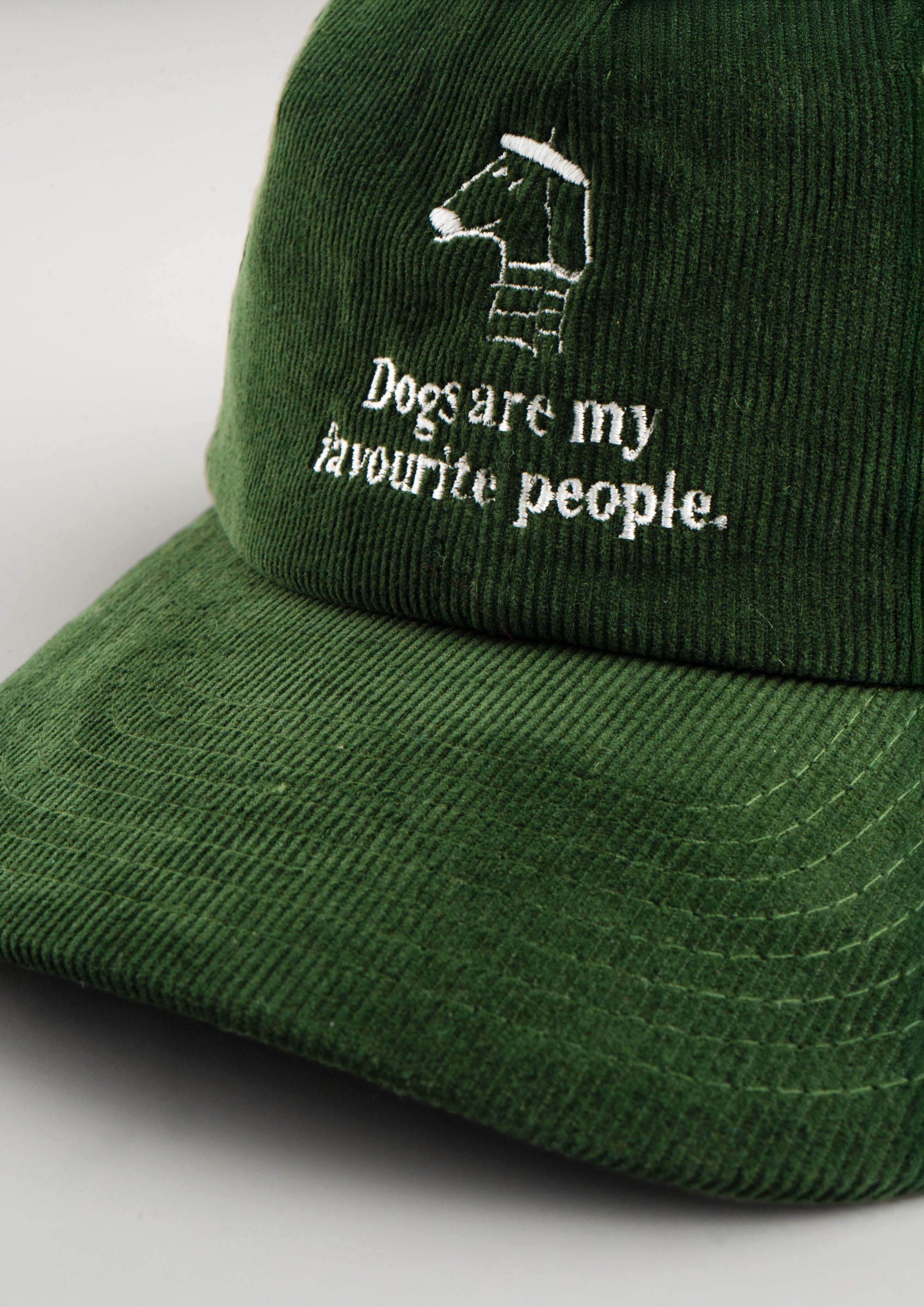 «Dogs are my favourite people» Courdroy Cap