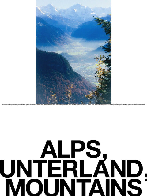 Alpen, Unterland und Berge - Qualitätsdruckereien, verkauften Plakat.