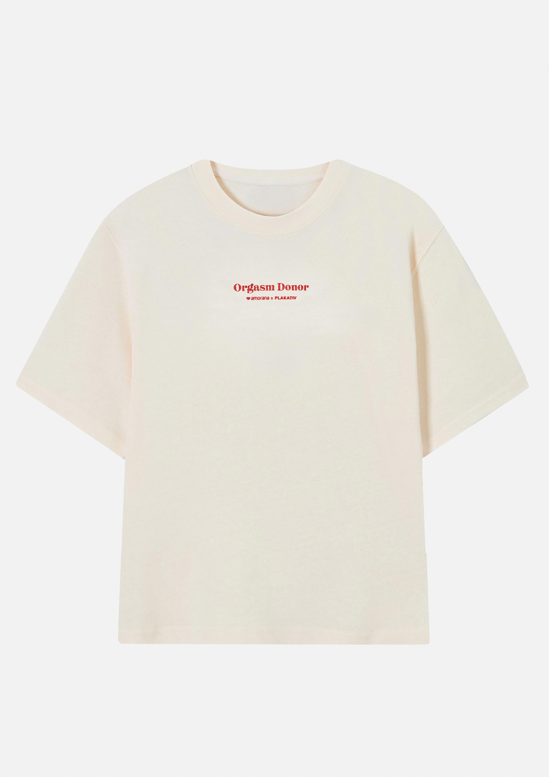 Amorana x Plakativ «Orgasm Donor» Stickerei Super oversize tee