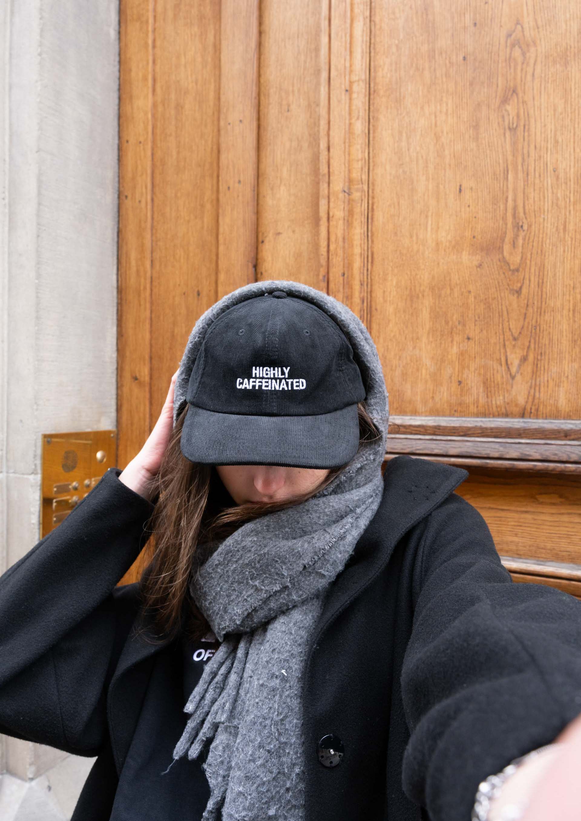 "Highly Caffeinated" Courdroy Cap