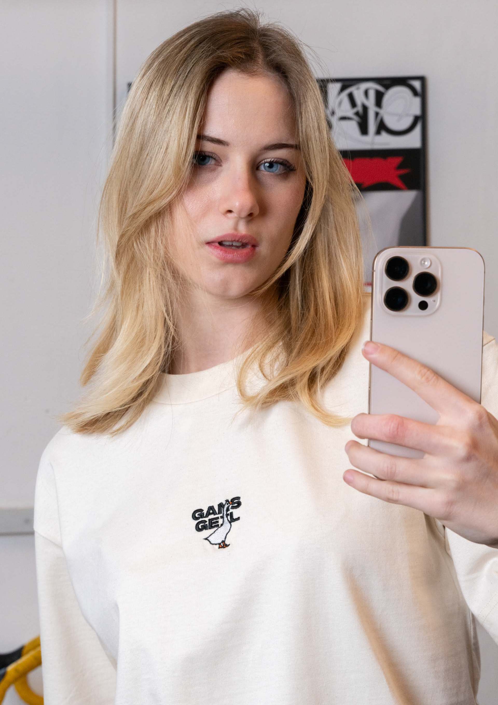 «Gans Geil» Stickerei Super oversize tee