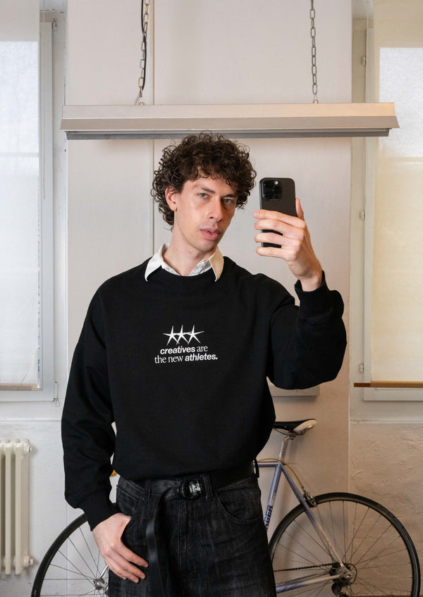 "Creatives are the new athletes" Embroided Heavy Weight Sweater