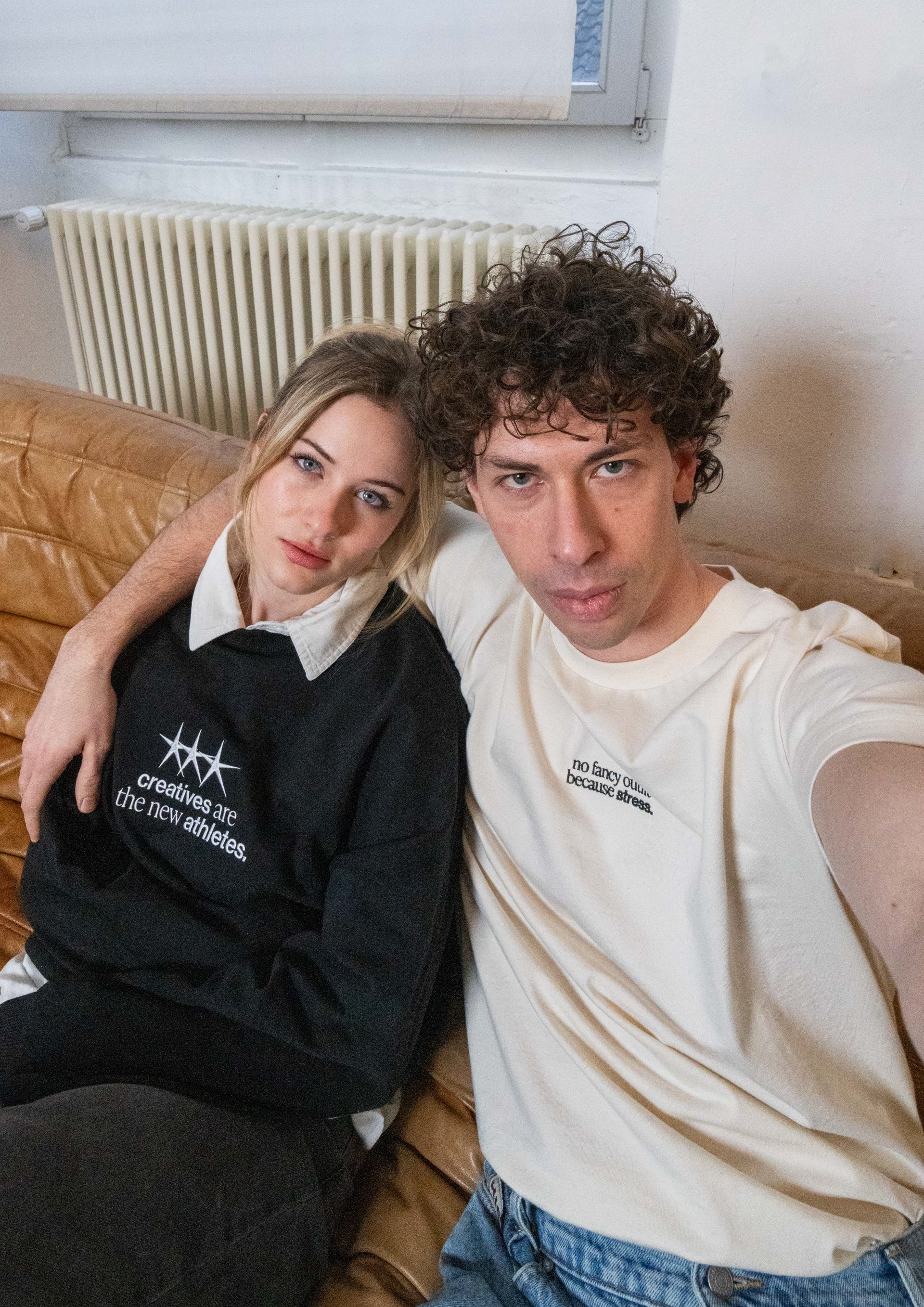 «No Fancy Outfit» Stickerei Super oversize tee