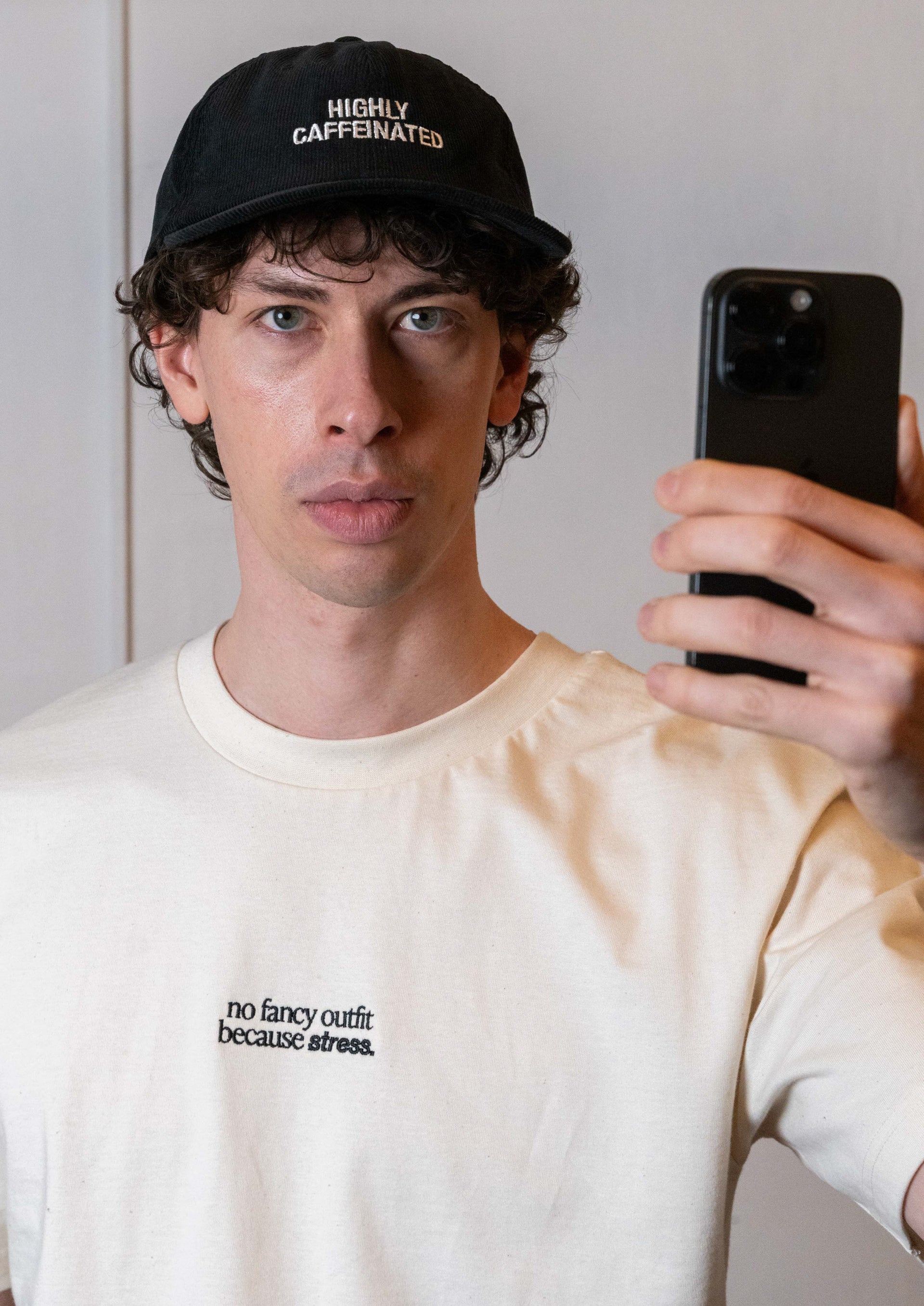 "Highly Caffeinated" Courdroy Cap