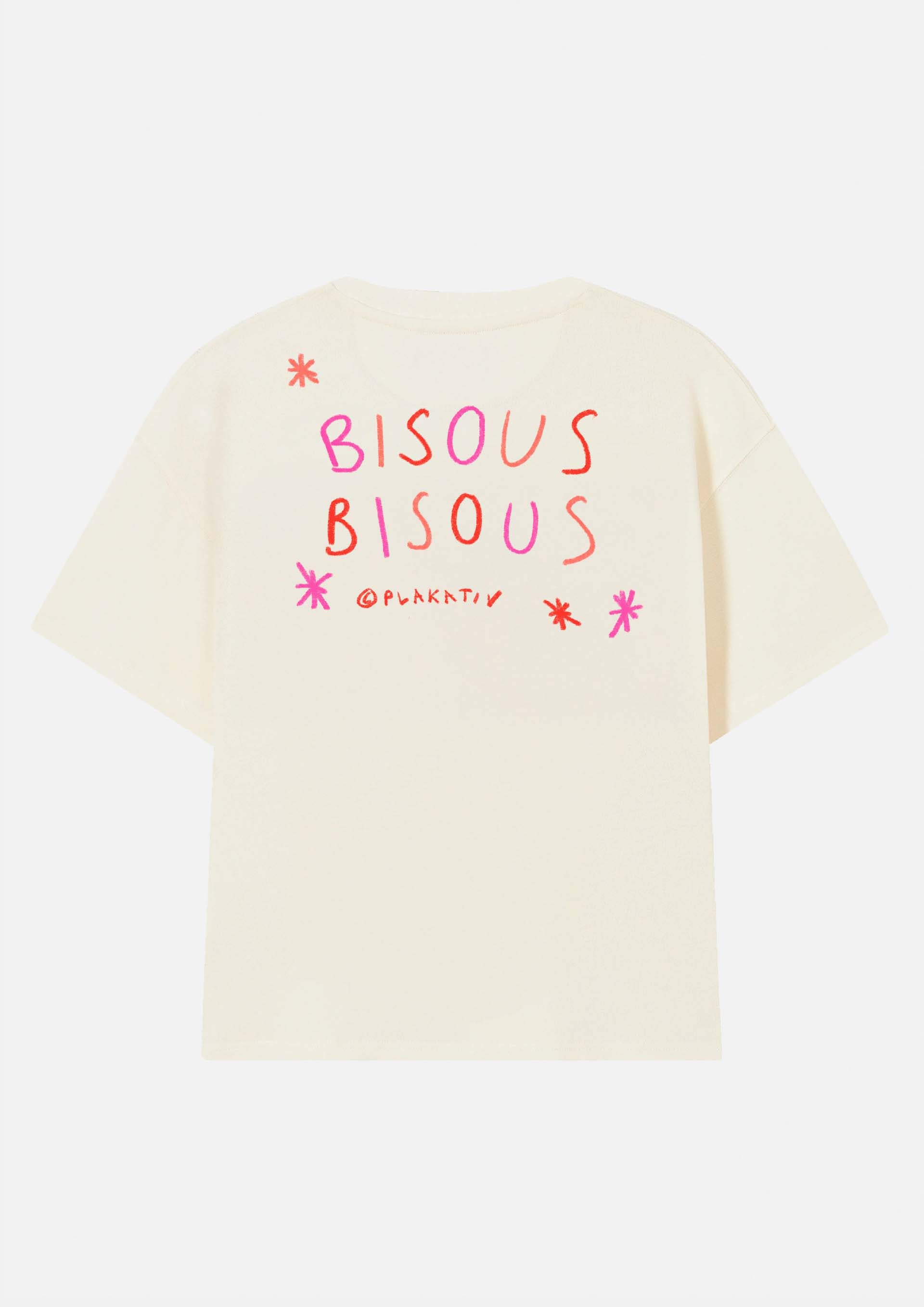 «Bisous Bisous» Backprint Heavy weight tee White