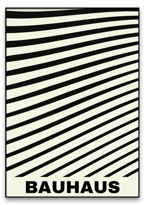 Das Bauhaus Inspired 01-Logo in Schwarz und Weiß zeigt den innovativen künstlerischen Stil kunstschaffender Künstler.
