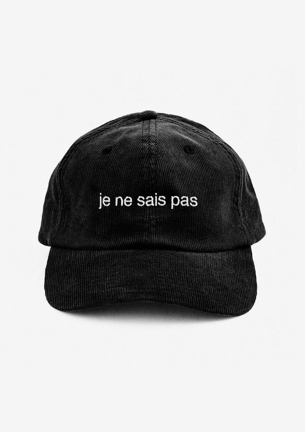 "Je ne sais pas" Corduroy Cap