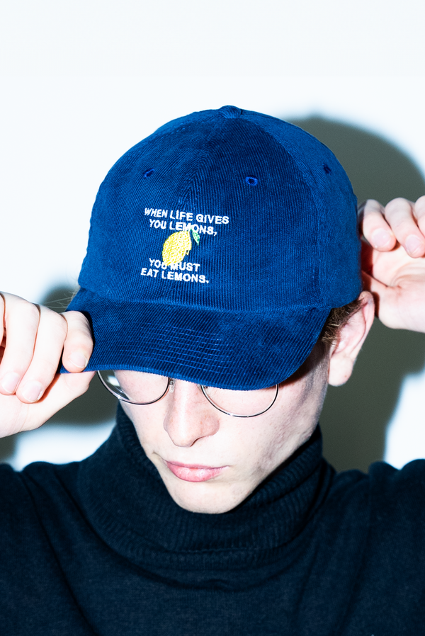 «When life gives you lemons» Organic Corduroy Cap