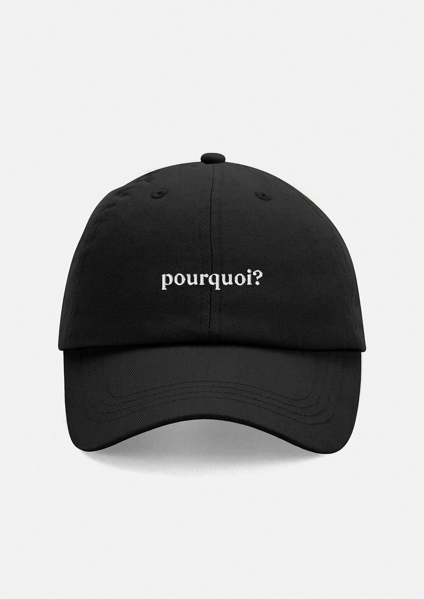 "pourquoi?" Cotton Cap