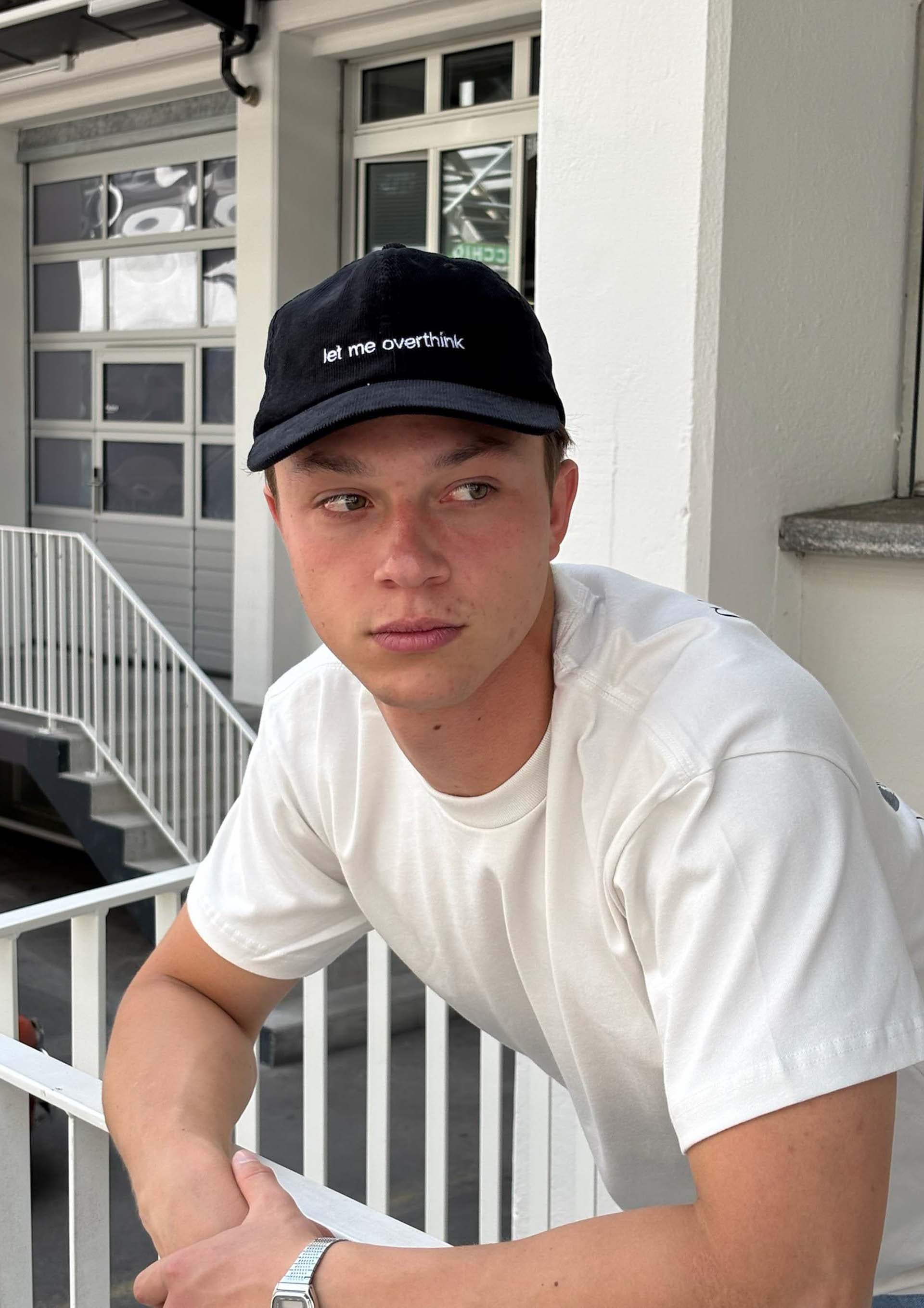 "Let me overthink" Corduroy Cap