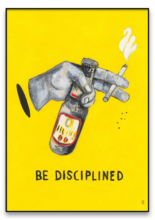 LOVA BE DISCIPLINED – Pop-Art-Illustrationsdruck.