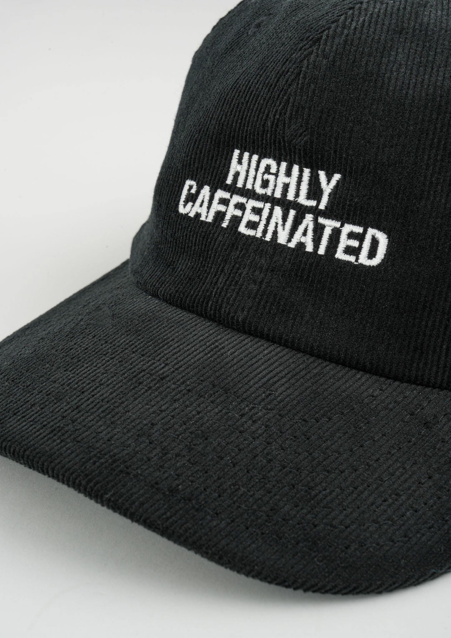 "Highly Caffeinated" Courdroy Cap