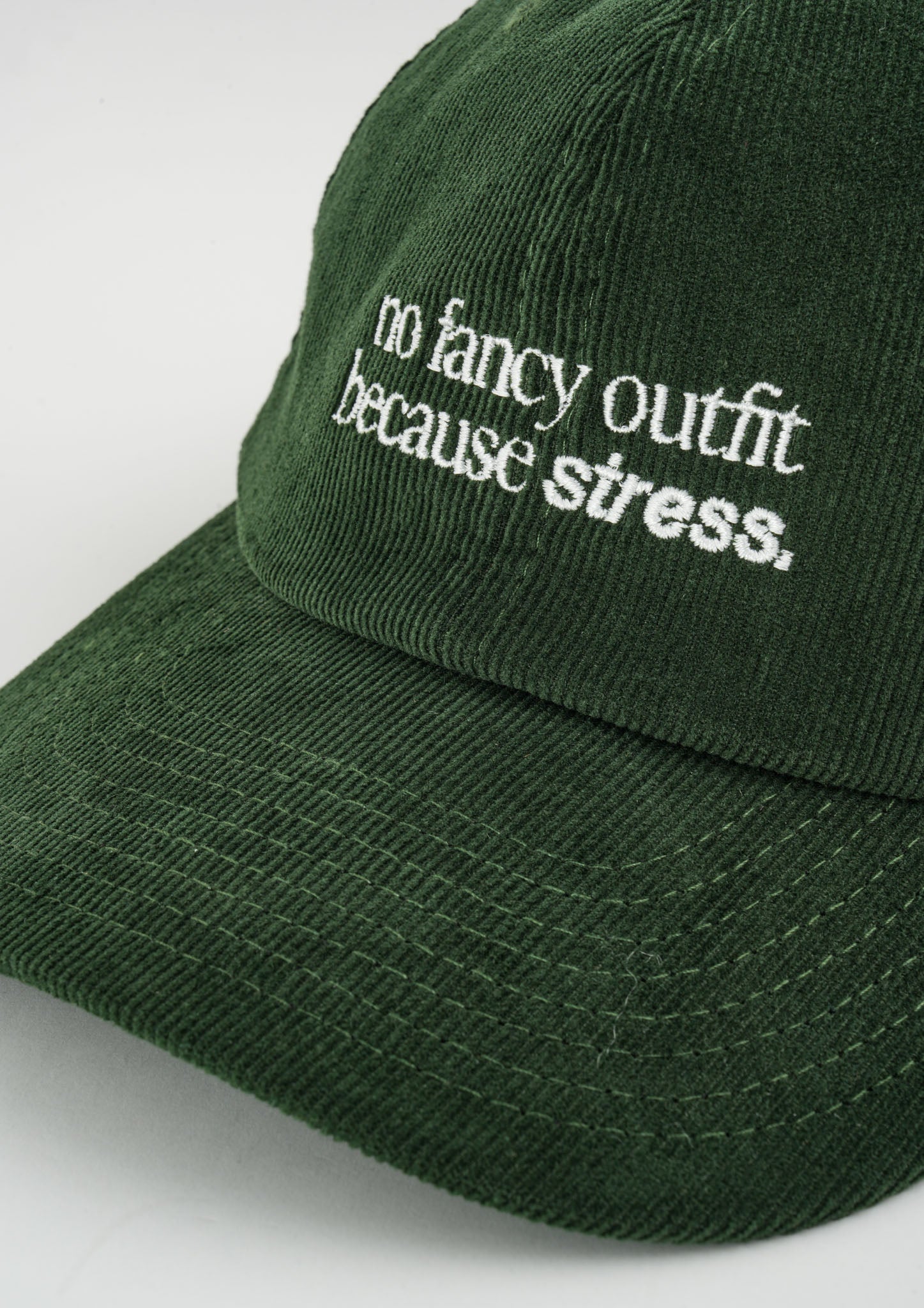 "No Fancy Outfit" Courdroy Cap