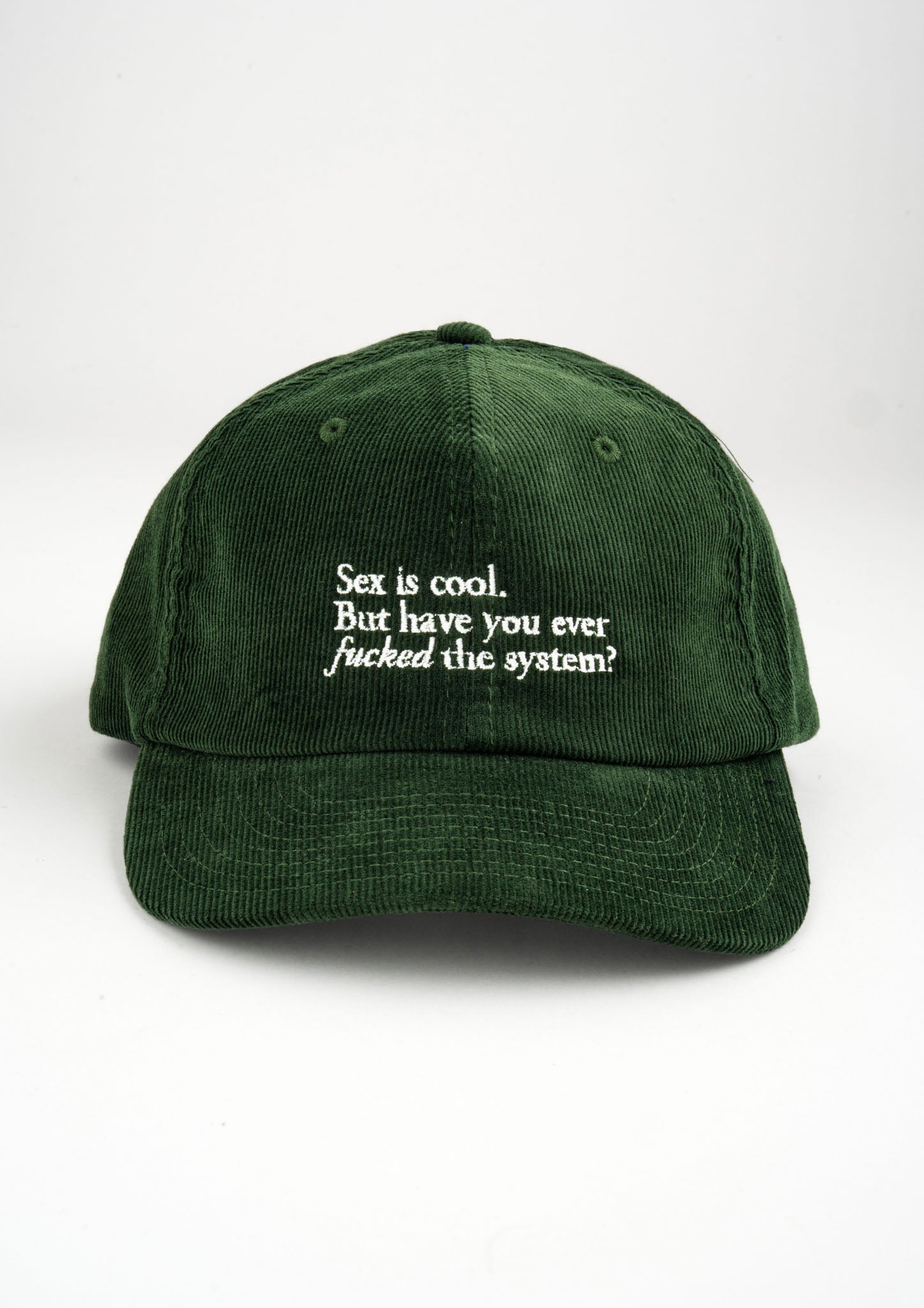 "F the System" Courdroy Cap