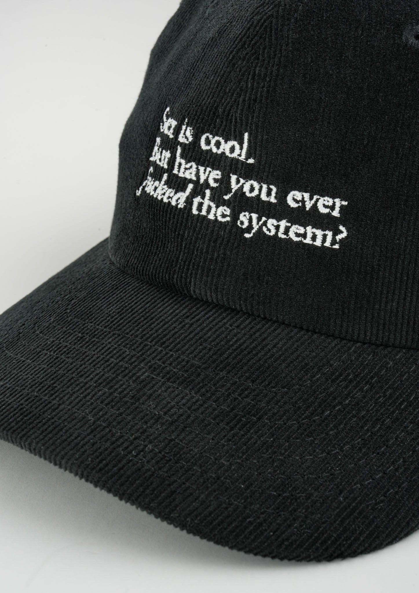 "F the System" Courdroy Cap