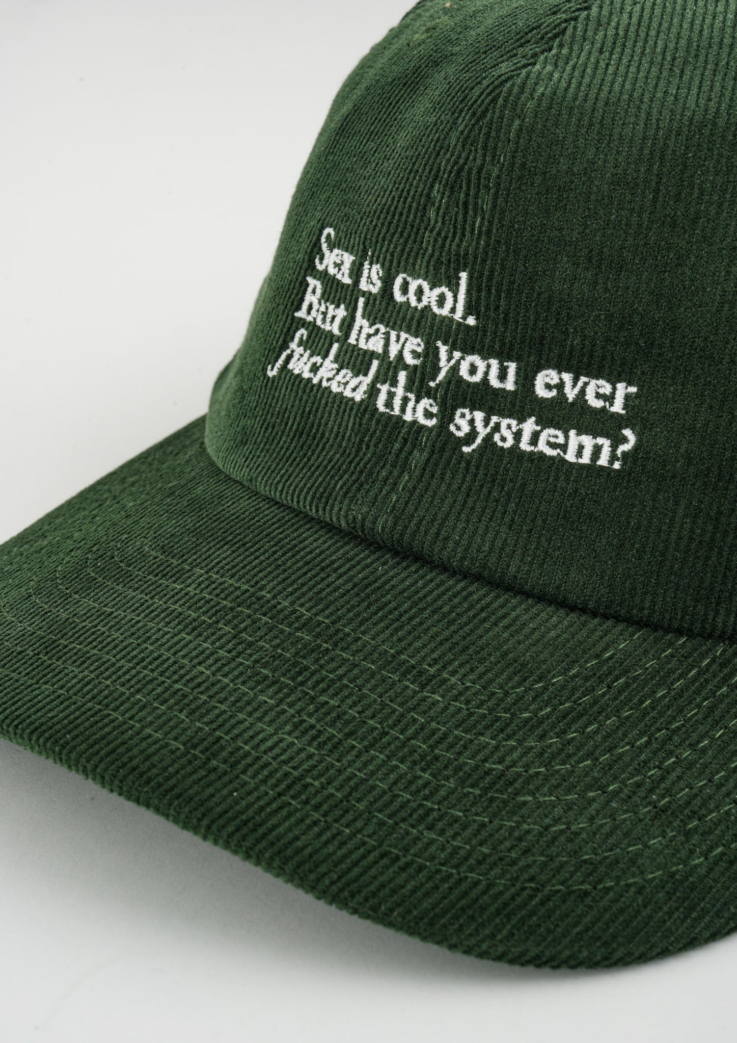 "F the System" Courdroy Cap