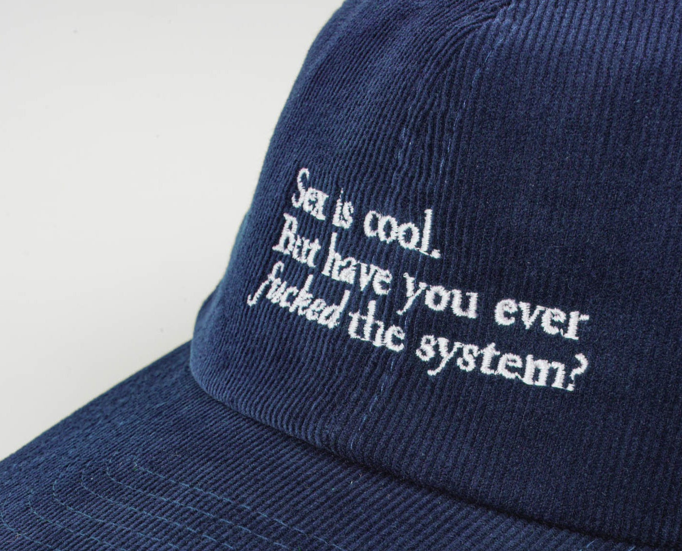 "F the System" Courdroy Cap