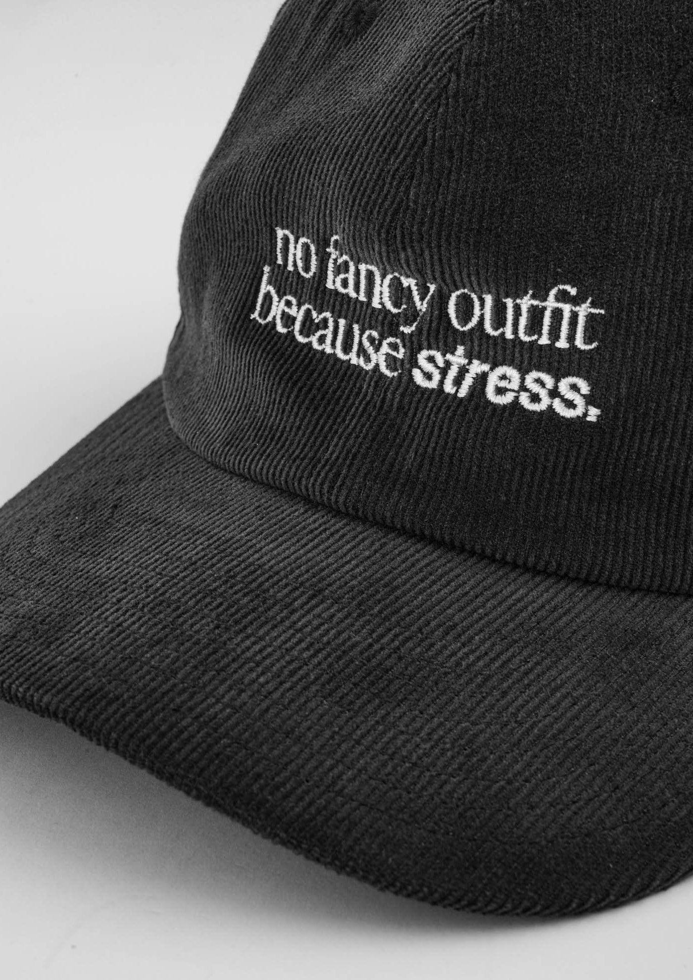 "No Fancy Outfit" Courdroy Cap