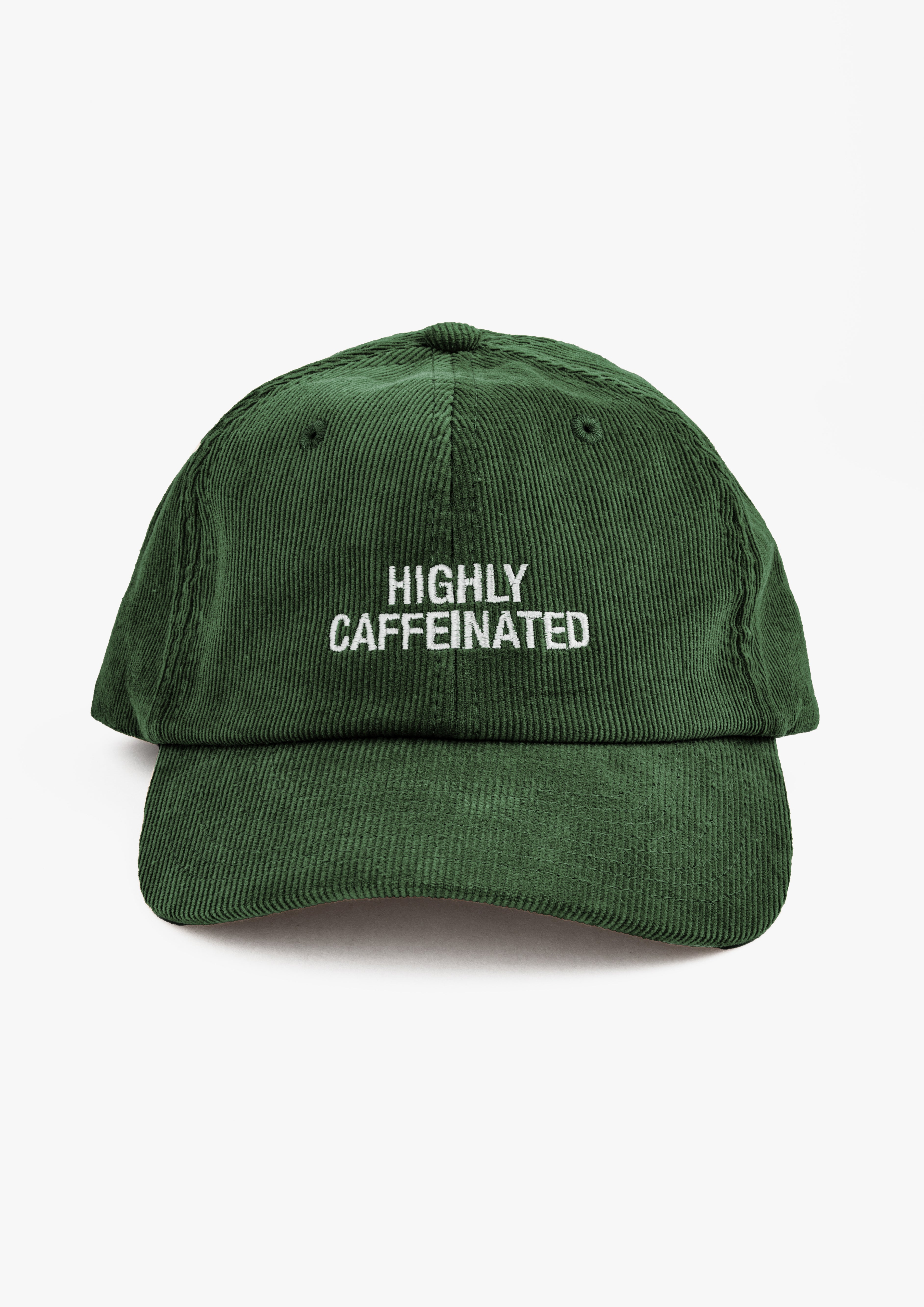 "Highly Caffeinated" Courdroy Cap