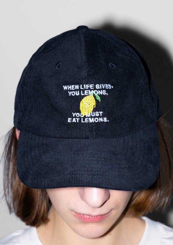 «When life gives you lemons» Courdroy Cap