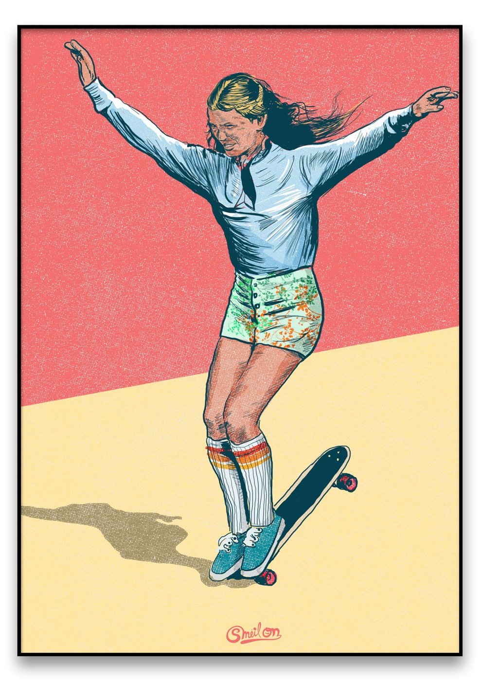 Eine Malerei & Illustration eines Skate Girl.