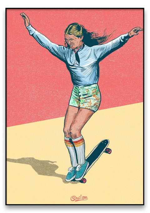 Eine Malerei & Illustration eines Skate Girl.