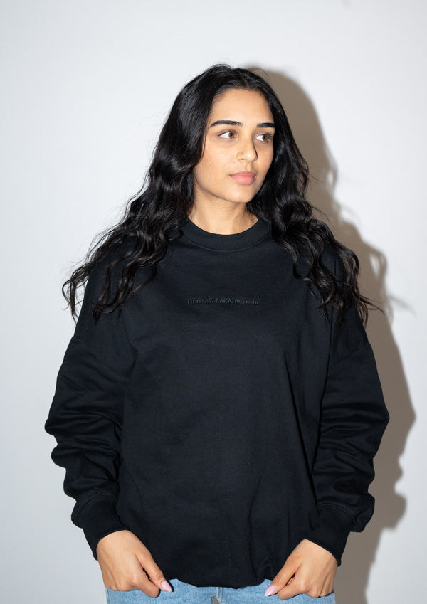 Black Heavy weight Sweater - No Backprint