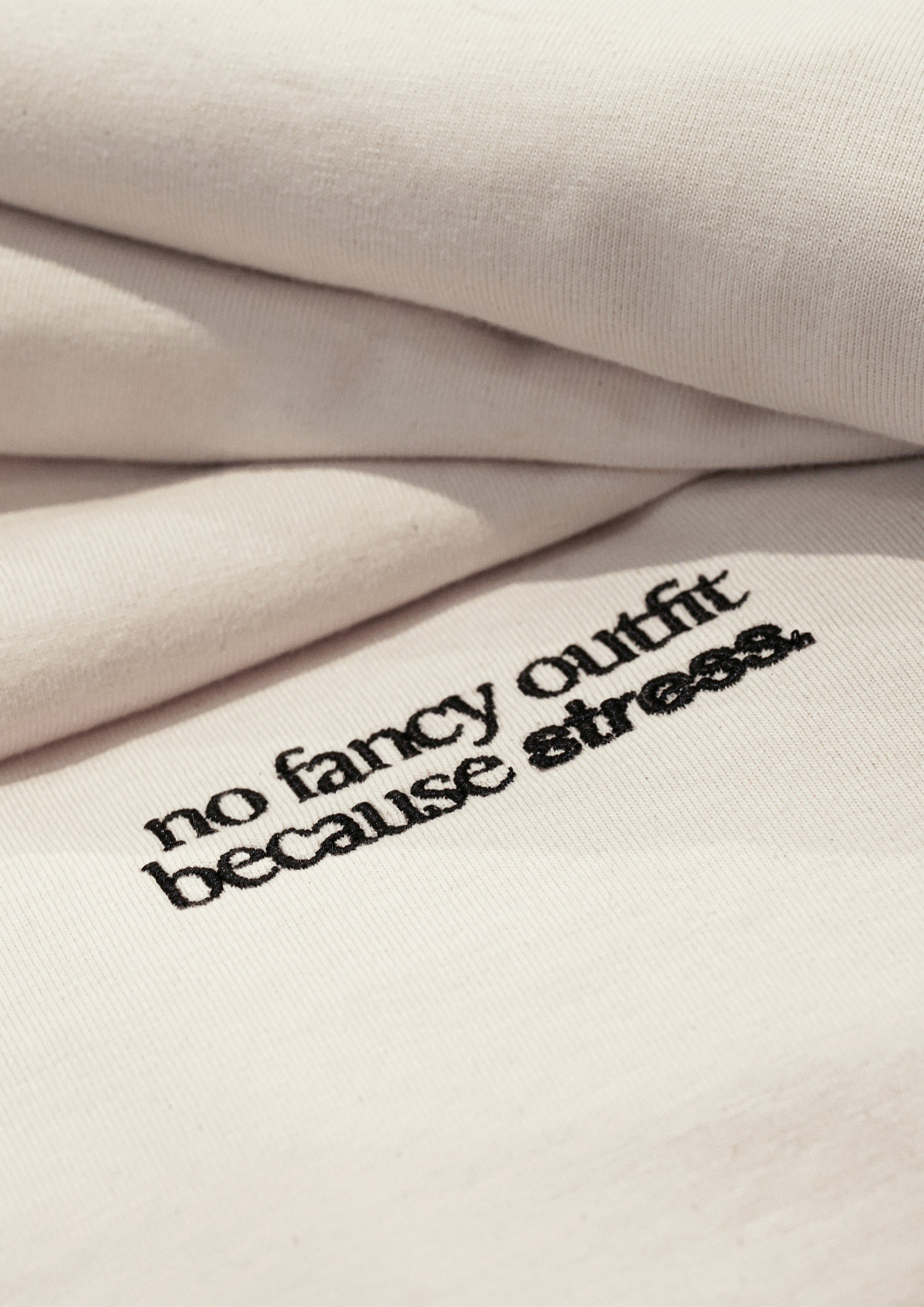 «No Fancy Outfit» Stickerei Super oversize tee