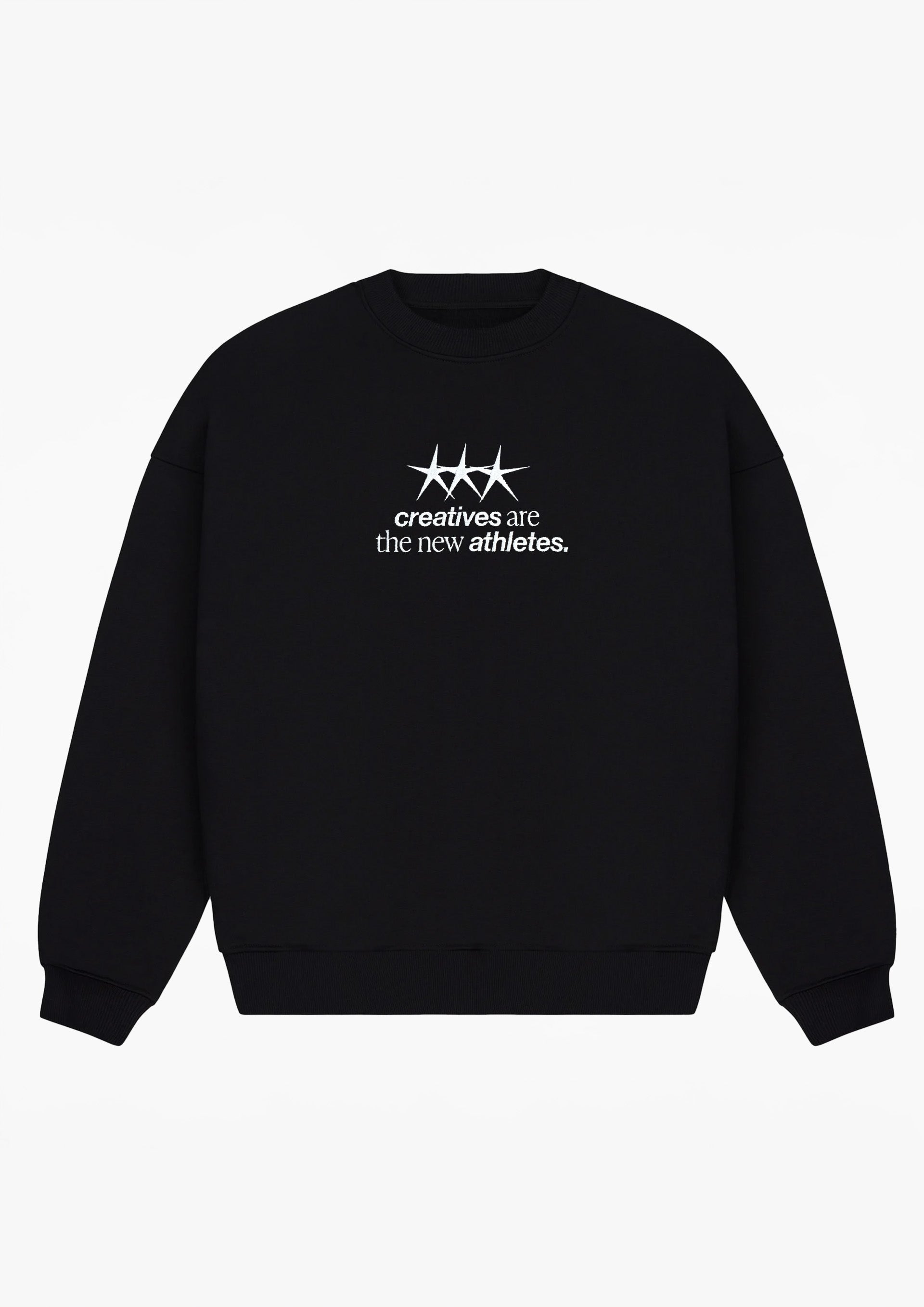 "Creatives are the new athletes" Embroided Heavy Weight Sweater