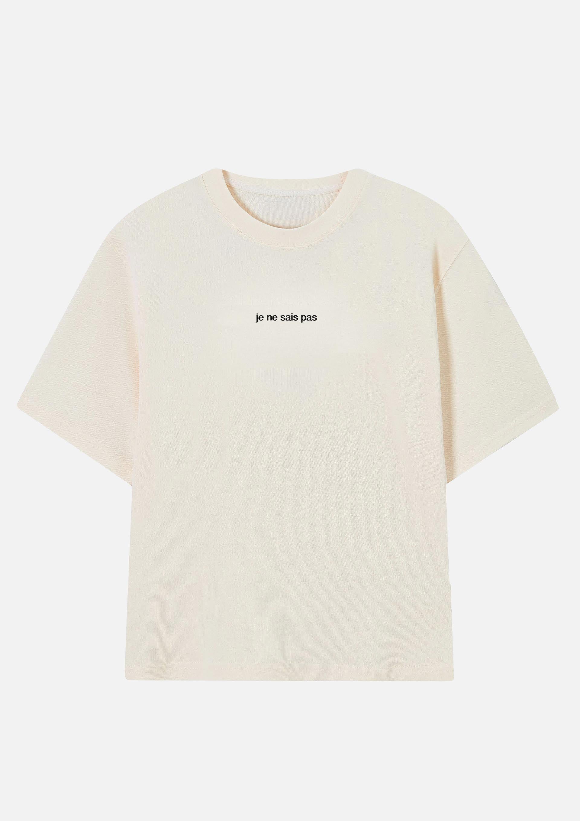 «Je ne sais pas» Stickerei Super oversize tee