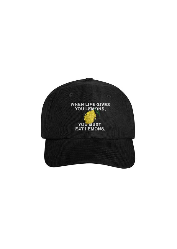 «When life gives you lemons» Organic Corduroy Cap