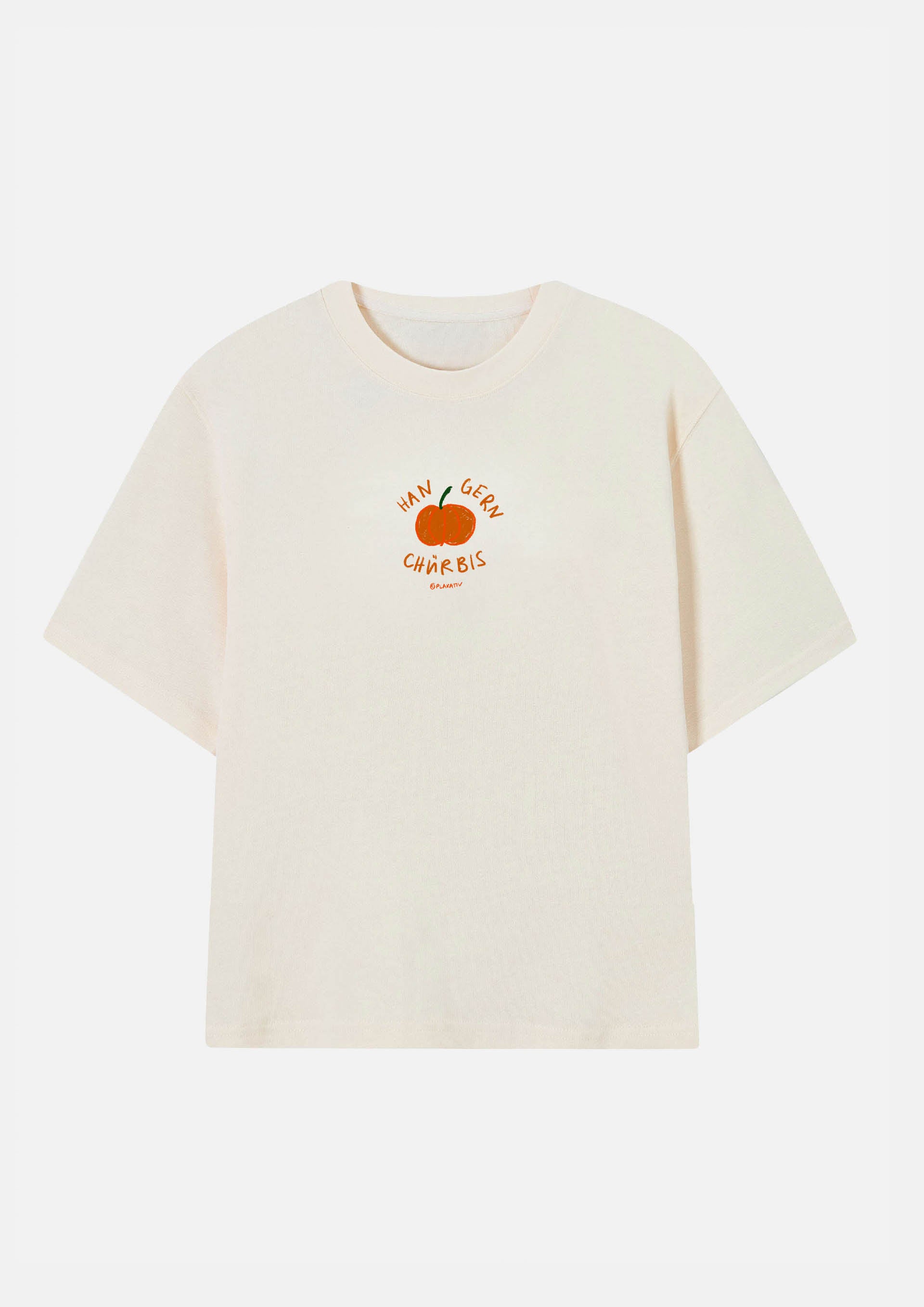 «han gern chürbis» Frontprint Heavy weight tee White