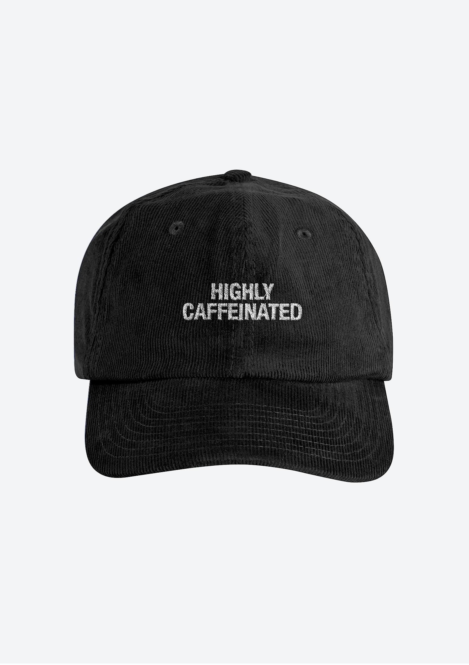 "Highly Caffeinated" Courdroy Cap