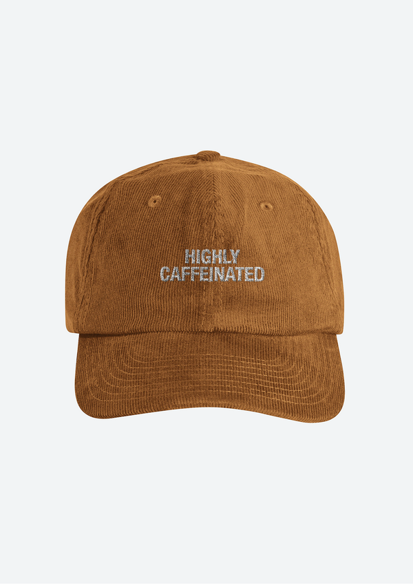 "Highly Caffeinated" Courdroy Cap